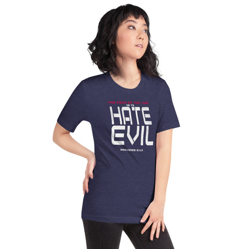 Fear The Lord HATE EVIL Shirt Christian Bible Verse T-Shirt